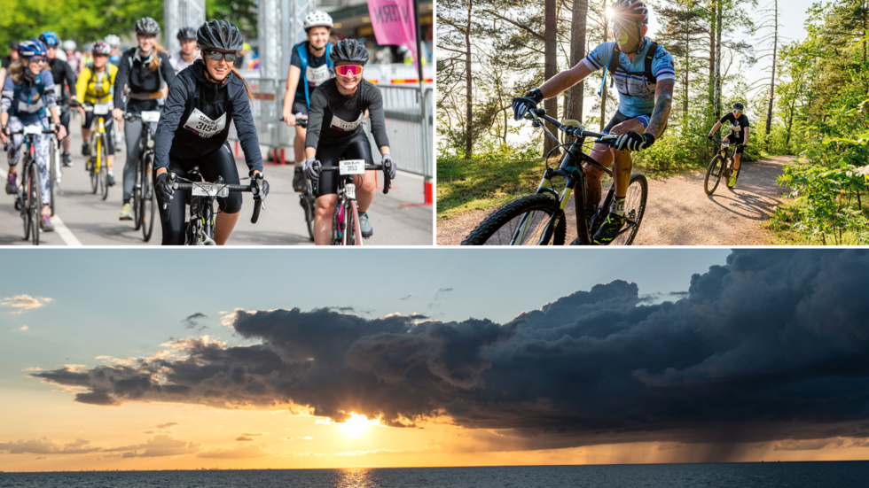 Sol och regn, så blir vädret under första cykelhelgen. Och blåsigt. Och kallt.