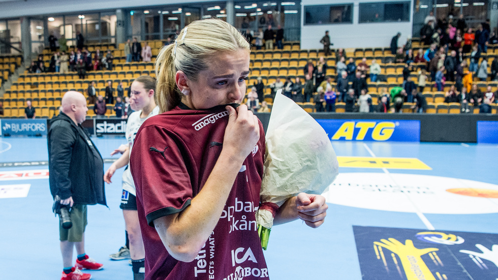 Lovisa Delac i tårar efter att hennes Lugi åkt ur högsta serien.