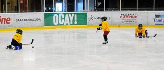 Maria provade på hockey