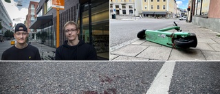 Dramatiskt när nya lagen för elsparkcyklar började gälla – small direkt · Bara blod kvar på platsen