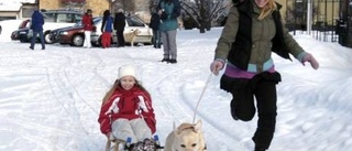 Sportlovskul vid kyrkan i Dalhem