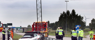 Porsche i singelolycka på väg 206