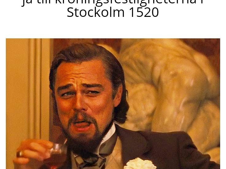 Meme från Livrustkammarens sociala medier. Pressbild.