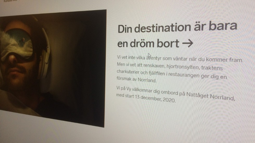 "Din destination är bara en dröm bort", står det i marknadsföringen för nattåget till Norrland på Vy:s hemsida. I det här fallet blev det en mardröm.