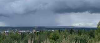 Se när ovädret drog fram över Skellefteå