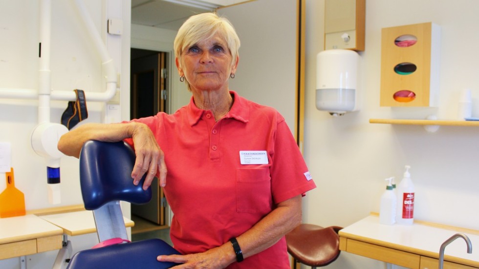 Gunvor Didrikson, klinikchef vid Folktandvården i Finspång som öppnat upp efter nedstängningen.