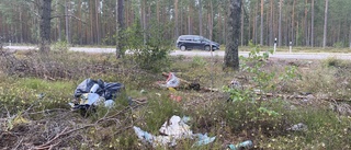 Ständigt problem med nedskräpning längst vägar