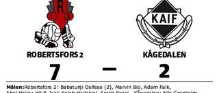 Robertsfors 2 utklassade Kågedalen på hemmaplan