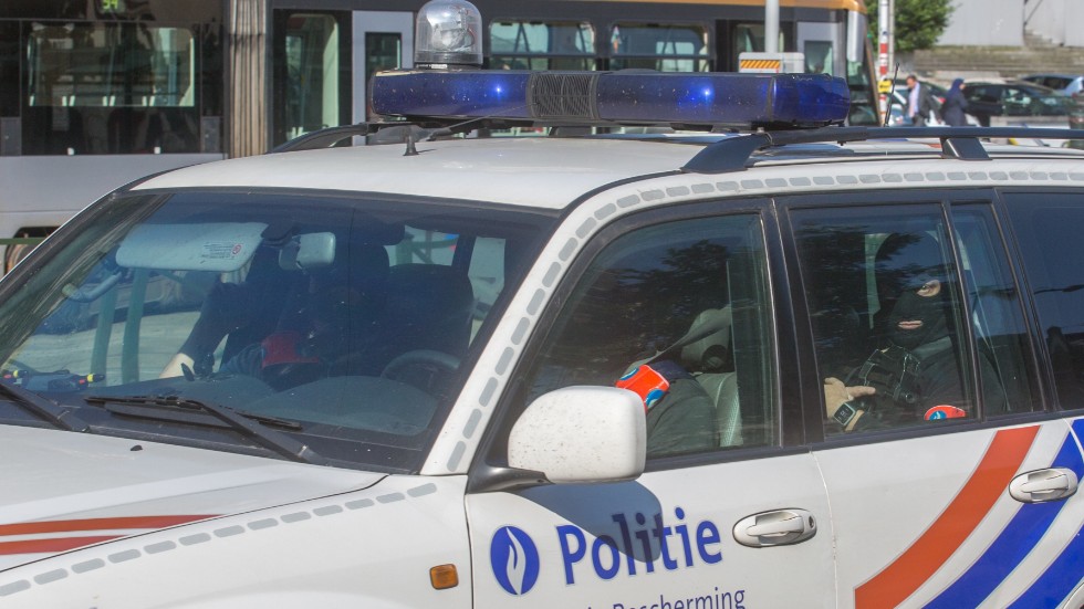 En belgisk polisbil. Arkivfoto.