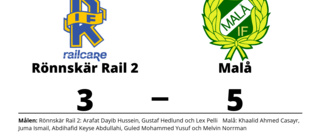 Seger för Malå på bortaplan mot Rönnskär Rail 2