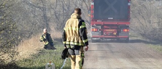 Gräsbrand vid Stångån släckt