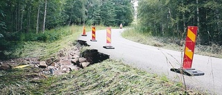 Vägar spolades bort