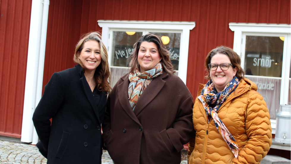 Lena Granath (V), Angelica Katsanidou (S) och Karin Helmersson (C).
