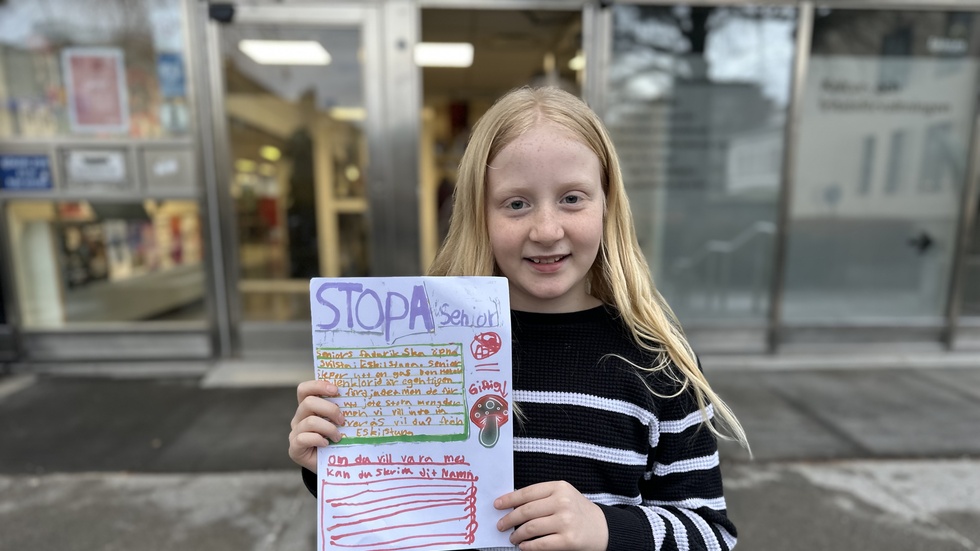 Alma 10, protesterar mot Senior Materials giftutsläpp. 