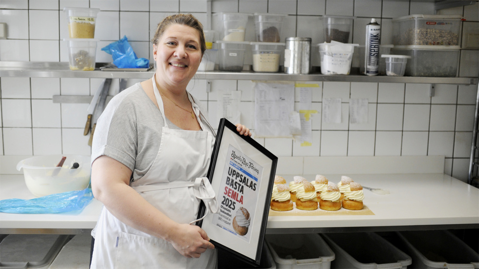 Josefine Baumann på Ofvandahls hovkonditori och café blev rörd av utmärkelsen.