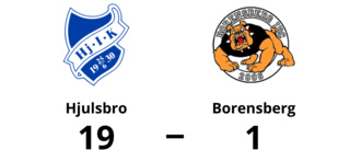 Borensberg utklassat av Hjulsbro borta – med 1-19