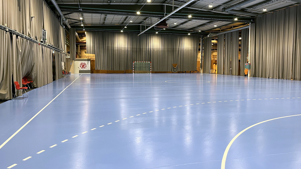 Sporthallen på Welux.