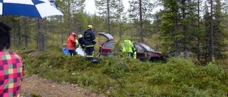 Singelolycka på grusväg