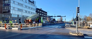 Vägarbete i centrala Luleå orsakar begränsad framkomlighet