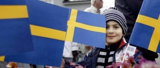 Blågult firande på torget