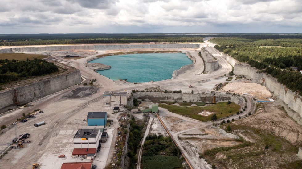 Kalkbrott vid Cementas fabrik i Slite på Gotland. Arkivbild.