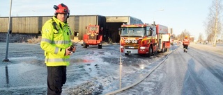 Brand i möbelbutik