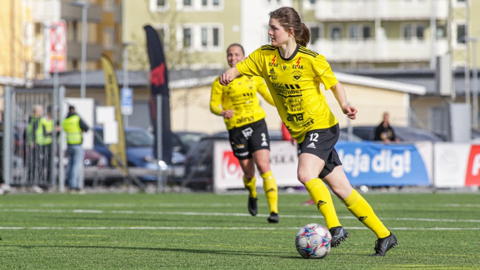 Thea Barkfeldt blev tvåmålsmålskytt mot IK Brage. (OBS! Arkivbild)
