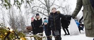 Julmarknaden blev välbesökt men blöt