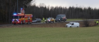 Man lindrigt skadad efter dikeskörning