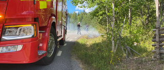 Larm om brand i villaområde – rök kom från grillen