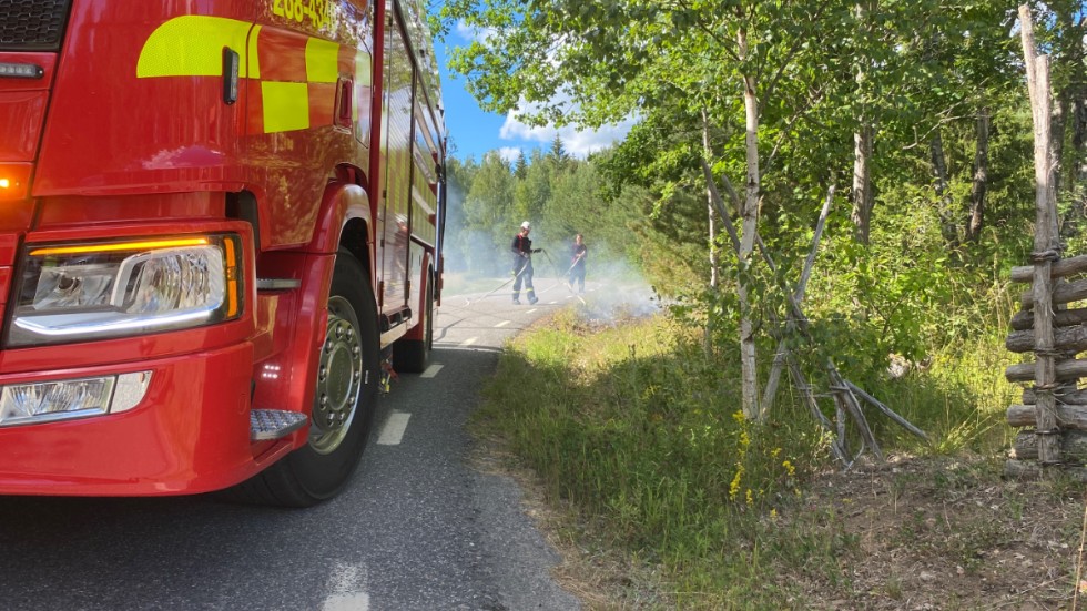 Larm om en gräsbrand i Haparanda (arkivbild).