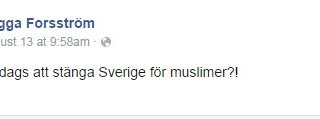 "Vi måste stänga Sverige från muslimer"