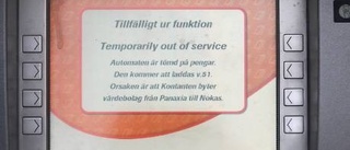 Tomma bankomater efter konkursen