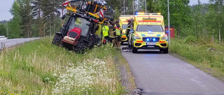 Traktorolycka i Kågedalen – trafiken påverkades