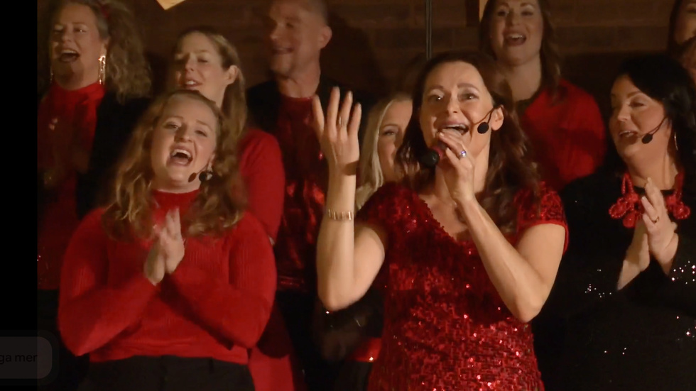 Maria Wallander i Återskens julkonsert.