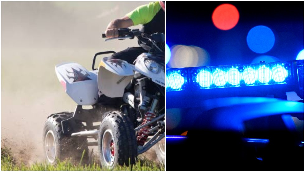Polisen försökte få stopp på en stulen fyrhjuling utanför Uppsala, natten mot onsdagen. Genrebild. 