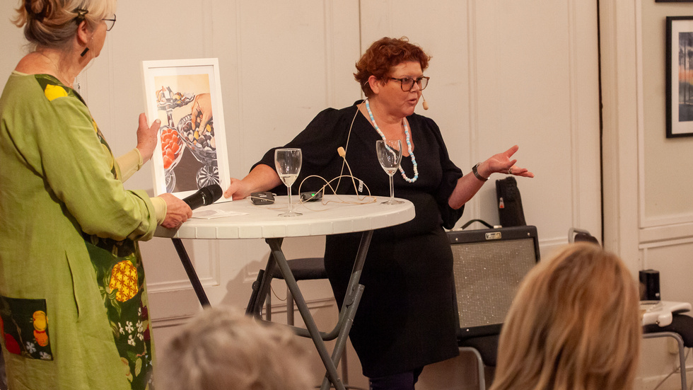 Mimmi Scheibe berättade bland annat om vad som inspirerar henne att skapa.