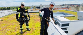 Utmaning på hög höjd att få MDU:s fönster rena