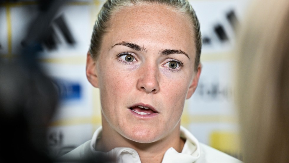 Magdalena Eriksson på landslagssamlingen i Göteborg. Arkivbild.