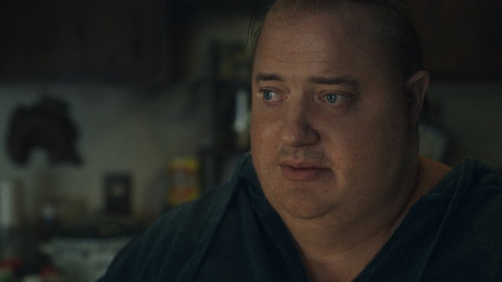 I rollen som den gravt överviktige Charlie bar Brendan Fraser vad som kallas för en "weight gain suit". Pressbild.