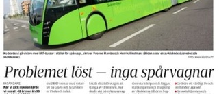 UP är för långbussar och emot spårvagnar