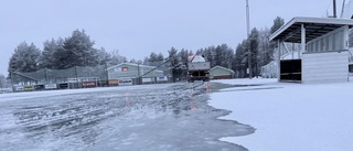 Konstgräsplan i Luleå blir isyta under vintern