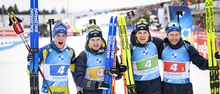 Svenskt stafettbrons och medaljrekord efter vändning