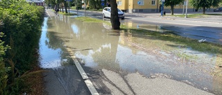 Vattenläckan i centrum åtgärdad – vattnet kan vara missfärgat