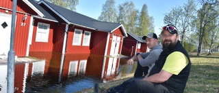 Campingen i Övertorneå under vatten