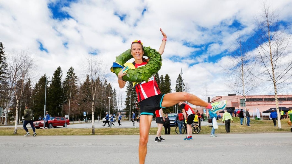 Ultravinnare. Johanna Nilsson, Morjärvs SK vann sin klass i Ultravasan 45 kilometer.