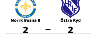 Oavgjort för Östra Ryd mot Norrk Bosna B på bortaplan