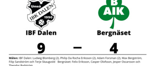 Storförlust för Bergnäset - 4-9 mot IBF Dalen