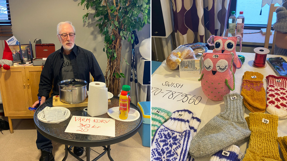 Mycket fint hantverk och gott fika såldes hos PRO Örnäset.