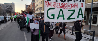 Demonstration mot Israels attacker i Gaza